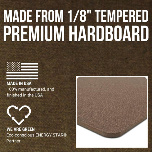 Professional Hardboard Clipboard - 17" x 11" Paper Holder, Jumbo Clip, Moisture Resistant, Made in USA