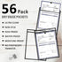 56 Pack 10 13.8 Inch Job Ticket Holders Reusable Dry Erase Pockets Plastic x Shop Ticket Holders Sheet Protectors Job