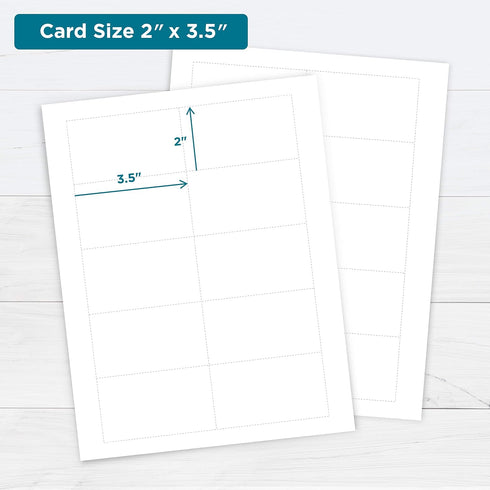 PrintWorks 2 3 10 250 Pack, (00472) White Matte Business Cards, For Inkjet or Laser Printers or Copiers, Card Size x
