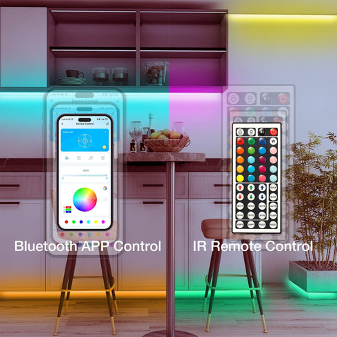 100ft DAYBETTER Smart RGB Led Strip Lights, Led Lights for Bedroom with App Control, Multicolor Changing Led Light
