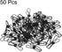 MECCANIXITY 50 Pieces Metal Wire Hollow Out Clips, 32mm Cute Mini Binder Paper Clip in Black