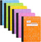 Mead Composition Notebooks, 6 Pack, Wide Ruled Paper, 7-1/2" x 9-3/4", 100 Sheets, Assorted Bright Colors (950054-ECM)