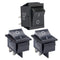 APIELE 3Pcs 2 Position Rocker Toggle Switch - ON/Off AC 125V/20A 250V/16A for Boat DPST 4 Pins KCD2-201 (Black)
