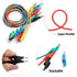 Sumnacon Multimeter Banana Plug to Crocodile Alligator Clip Test Probe, 5PCS 4mm Stackable Colorful Silicone Banana Plug to Alligator Clip Test Probe Lead Wire Cable 1M