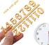 Clock Numerals Kit DIY Digital Clock Numbers Arabic Number and Roman Number for Clock Hands Replacement Parts Clock Accessories in Black Silver Gold (6 Pieces)