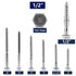 1/2" x 5" Hex Head Lag Screws Bolts, 10Pcs 304 Stainless Steel 18-8, Partial Thread, Hexagon Head