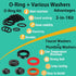 37 Size 1075 Pcs Faucet Washers & O-Rings Kit, Universal Rubber Washers Assortment for Plumbing Seal Repair
