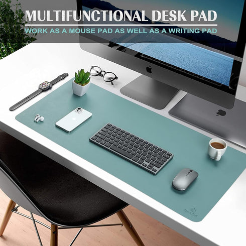 K KNODEL Small Desk Mat, Office Desk Pad, Computer Desk Mat, Laptop Mat for Desk, Desk Protecor Mat, Desktop Mat, Desk Writing Pad, Desk Blotter Pad, Desk Cover Mat (23.6"x13.8", Green) by K KNODEL