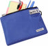 Vaultz Money Bag with Lock - 7 x 10 Inch Locking Pouch for Cash, Bank Deposits, Wallet, Phone, Credit Cards - BLUE