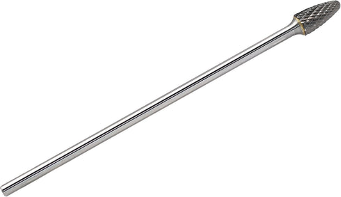 SF-5L6 Tungsten Carbide Burr - 6” Long Double Cut File, 1/2” Cutter Dia, 1/4" Shank, Tree Shape