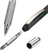 Zhanmai 16 Pieces 6 in 1 Multi Tool Gift Pen with Ruler, Level Gauge, Ballpoint Pen and Refills (Black, Silver)