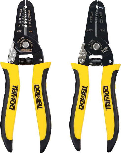 DOWELL 10-22AWG+22-30AWG Wire Stripping Tool, Multi-Function Hand Tool for Electrician, 2-Piece