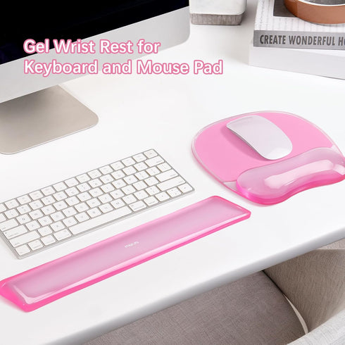 Set, MOSISO Gel Wrist Rest Support for Mouse Pad&Keyboard Irregular Oval Ergonomic Mousepad Keyboard Pad Non-Slip Base