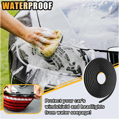 8MM×13Ft Butyl Rubber Sealant Tape - Waterproof Putty Tape for Headlight RV Repair, Sound Deadening Caulk for Sealing