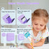 Mini Thermal Printer Inkless Sticker Printer with 14 Rolls Paper, Bluetooth Portable for iPhone/Android, Purple