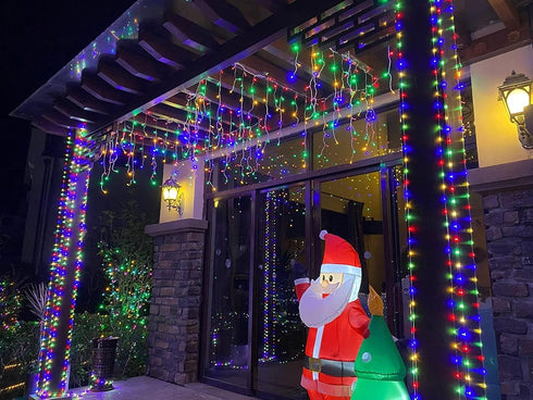 4 Pack 33ft 100 8 YEGUO Multicolor Solar Fairy Lights, Each LED Christmas Lights Outdoor Waterproof, Modes Sliver Wire