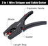 Wire Stripper Tool - knoweasy 2 in 1 Wire Stripping Tool with Cutter for 32 to 7 AWG