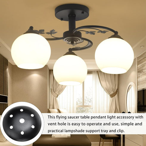 4pcs Cabilock Ceiling Light Cover Plates Chandelier Plates Desktop Lamp Bases Pendant Lamp Chassis Easy Install