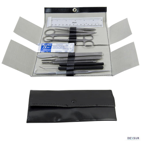 Stainless Steel Dissection Kit for Biology Lab & Anatomy - Scalpel Knife Set for Medical & Veterinary Students, KIT5-12 Pcs