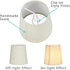 Lamp,Set 2,Small Barrel,5.2"4"H5.2",Linen, BULB,Beige LAMPWELL VALO Clip-on Small Fabric Lamp Shades for Table