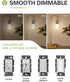 T45 E26 Bulb Dimmable 40W E26 Bulb 4 3000K E26 Bulb AC120V 400lm T14 Bulbs 6 Pack Frosted LED Equivalent Watt Soft