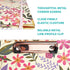 Binditek 3 Ring Binder, 1 Inch Round Ring with 5-Tab Dividers, 2 Interior Pockets, Floral Design, 175 Sheet Capacity