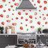 AOWDIAO 80 Pcs Strawberry Wall Decals Peel and Stick for Bedroom, Kitchen, Bathroom & Nursery Cute Strawberry Decor