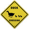GLOBLELAND Duck Crossing Sign, 10x10 inch Aluminum Caution Sign, UV Protected Reflective Waterproof