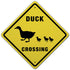 GLOBLELAND Duck Crossing Sign, 10x10 inch Aluminum Caution Sign, UV Protected Reflective Waterproof