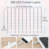 9.8ft 9.8ft 300 LED Curtain Lights, x LED Color Changing String Fairy Lights Curtain Smart APP Control, Music & Voice