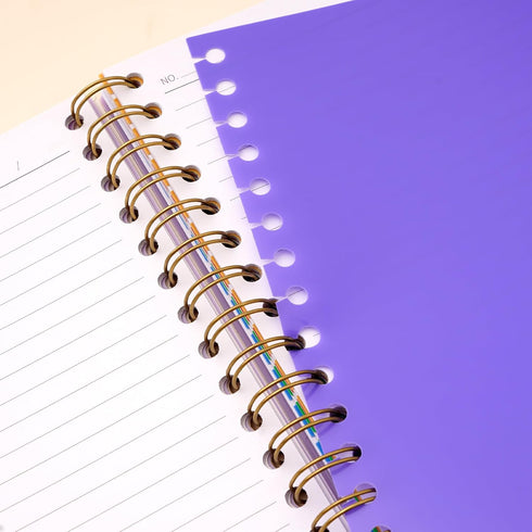 CAGIE 5 Subject Notebook, College Ruled 8.5'' x 11'' Hardcover Spiral Lined Notebook with 5 Removable Colored Dividers,