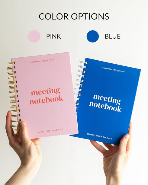 Lamare A5 Meeting Notebook for Work Organization, 220 Pages, Note Taking Planner for 100+ Meetings, 8.5x6”
