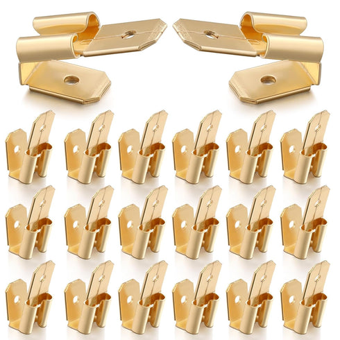Unisulated 25 Pcs Piggyback Spade Connectors, 3 Way Adapter Dual Male to Single Female Quick Disconnect Terminals