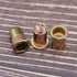 EASTLO M5 Metric Rivet Nuts, 100 Pcs, Carbon Steel Flat Head Threaded Inserts for Metal, Yellow Zinc Plated