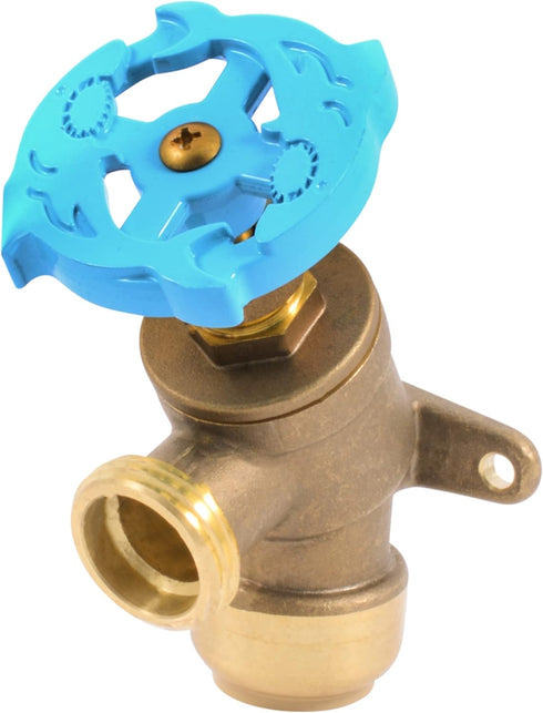 SharkBite 3/4 Inch MHT Garden Valve, Multi Turn Push to Connect Brass Plumbing Fitting