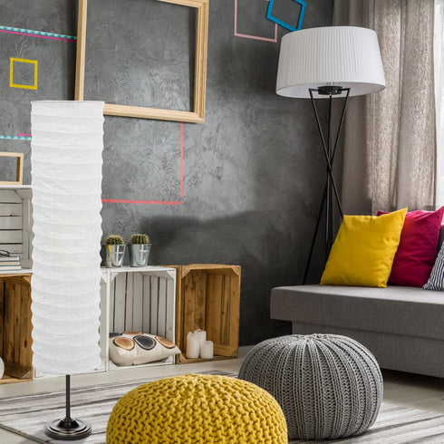Modern European Paper Floor Lamp Shade Decorative Protector for Living Room Bedroom Study Easy to Install for Home