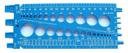Stainlesstown Nut Bolt Thread Gauge - Blue Measurement Tool