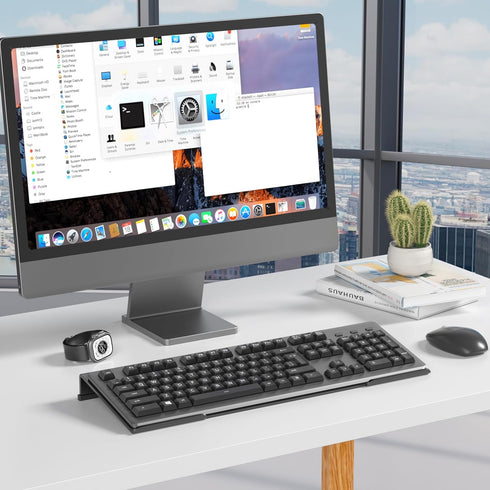 Beego Ergonomic Computer Keyboard Stand - Black Acrylic Keyboard Riser Tilted Keyboard Holder Keyboard Tray with Black