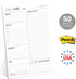Daily to Do List Sticky Notepad / 6" x 10" Sticky Note Fill-in Schedule/Today's Plan Reminder Gratitude Self Care Checklist