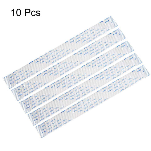 uxcell Flexible Flat Cable, 150mm 1mm Pitch 15 Pins FPC FFC Flexible Ribbon Cable for LCD TV DVD Player, 10Pcs