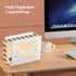 Desktop Metal Mail Holder, Modern Black Letter Organizer for Desk with Cutout Envelope Design