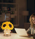 Lamp,3-Colour Dimming AIHYING Sunflowers Flower Lamp,Rechargeable Cordless Touch Infinitely Small Night Light,Crystal
