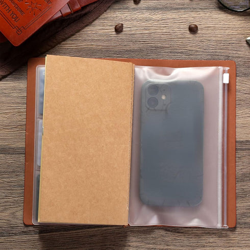 Leather Journal Personalized Carved Notebook for Dad, Handmade Birthday Gift to Son with Storage Bag and Sketch Book