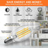 Rnyloas CA11 Dimmable Bulbs 2700k 4W 120V, 12 Pack CA11 Bulbs 40 E12 11 Bulbs Chandelier Light Warm White High Output
