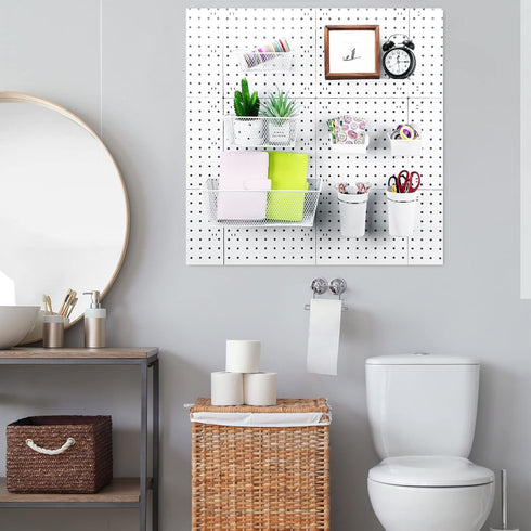 30 Pcs Pegboard Accessories Organizer Kit - Includes Pegboard Storage Basket, Shelf, Organizer Bins, Cup Holder