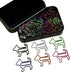 Cute Dog Shaped Paper Clips, 60 PCS, Assorted Colors, Fun Office Gifts