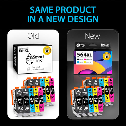 Smart Ink Compatible Ink Cartridge Replacement for HP 564 XL High Yield 10 Combo Pack (4 Black & 2 C/M/Y)