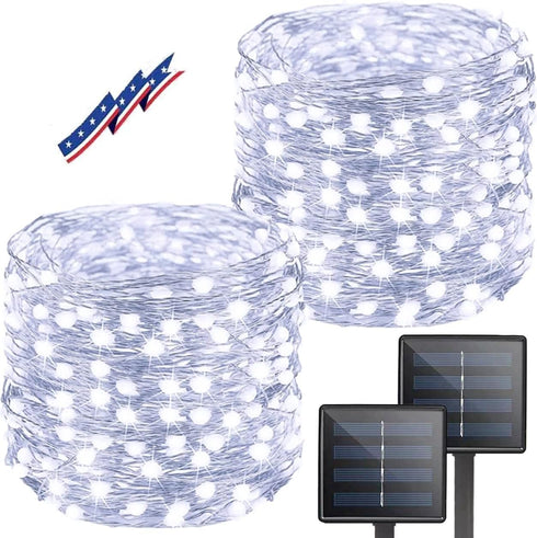 Solar String Lights Outdoor, Upgraded 2-Pack 80FT 200 LED Solar Twinkle Light