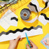 Black and White Bulletin Board Borders – Scalloped Wavy Line Board Trim for Desks, Lockers, Home School Classroom Decor