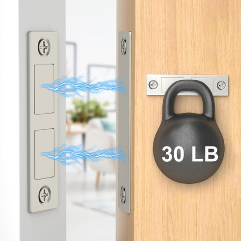 Closet 4 Pack 30LB Cabinet Drawer Magnets, Jiayi Magnetic Cabinet Door Catch, Ultra-Thin Invisible Door Magnets